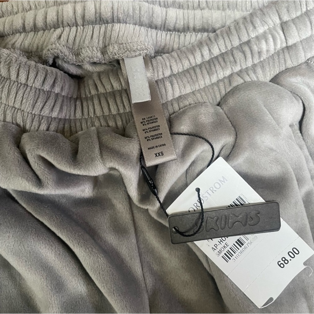 SKIMS Velor Jogger pants in Smoke XXS NWT - Picture 2 of 3
